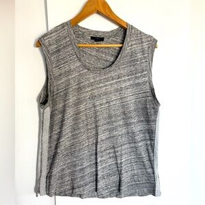 J.CREW Gray Sleeveless Sparkle Tee